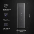 Qoltec Obudowa | kieszeń do dysków M.2 SATA SSD | NGFF | USB-C 373429