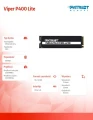 Patriot Dysk SSD 500GB Viper P400 Lite 3500/2400MB/s PCIe M.2 Gen 4x4 NVMe1.4 373474