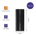 Qoltec Obudowa | kieszeń NV2270 na dysk M.2 SSD | SATA | NVMe | USB-C | 2TB 373734
