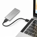 Qoltec Obudowa | kieszeń na dysk M.2 SSD | SATA | NGFF | USB 3.0 | Superspeed 5Gb/s | 2TB | Srebrna 373806