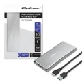 Qoltec Obudowa | kieszeń na dysk M.2 SSD | SATA | NGFF | USB 3.0 | Superspeed 5Gb/s | 2TB | Srebrna 373808