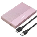 Qoltec Obudowa | Kieszeń na dysk SSD HDD 2.5 cala | SATA | USB 3.0 | Super  speed 5Gb/s | 2TB | Różowy 373833