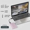 Qoltec Obudowa | Kieszeń na dysk SSD HDD 2.5 cala | SATA | USB 3.0 | Super  speed 5Gb/s | 2TB | Różowy 373834