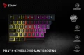 Savio Klawiatura mechaniczna bezprzewodowa PHENIX, Gateron Yellow Pro, Pudding 373906