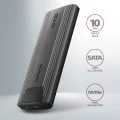 AXAGON EEM2-GTS2 Obudowa zewnętrzna aluminiowa bezśrubowa USB-C 3.2 Gen 2 M.2 NVMe & SATA SSD + USB-A - USB-C redukcja 374097
