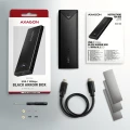 AXAGON EEM2-UB2 Obudowa zewnętrzna aluminiowa, USB-C 3.2 Gen 2 - M.2 NVMe SSD, długość 42 do 80 mm Czarna 374110