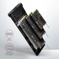 AXAGON EEM2-UB2 Obudowa zewnętrzna aluminiowa, USB-C 3.2 Gen 2 - M.2 NVMe SSD, długość 42 do 80 mm Czarna 374112