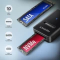 AXAGON ADM2-CM Adapter USB3.2 Gen 2 M.2 NVMe/SATA SSD kabel USB-C 10cm 374121