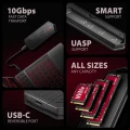 AXAGON EEM2-GAM Obudowa zewnętrzna aluminiowa USB-C 3.2 Gen 2 M.2 NVMe/SATA SSD Gaming 374235