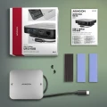 AXAGON HMC-UFO Wieloportowy hub USB 9in1, 10Gbps, 2x USB-A, HDMI 4K/60Hz, M.2 NVMe/SATA, audio, PD 100W, SD/microSD, GLAN, 65cm USB-C kabel 374242