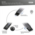 Digitus Obudowa USB 3.1 Typ C na dysk SSD M.2 NVMe 10 Gbps + SATA 6 Gbps aluminiowa, beznarzędziowa 374276