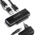 AXAGON ADSA-FPX Adapter USB-C 10Gbps SATA 6G 2.5/3.5 cala SSD/HDD FASTPORT X, w tym zasilacz, 60cm USB-C/USB-A kabel 374323