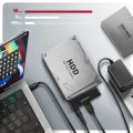 AXAGON ADSA-FPX Adapter USB-C 10Gbps SATA 6G 2.5/3.5 cala SSD/HDD FASTPORT X, w tym zasilacz, 60cm USB-C/USB-A kabel 374325