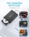 IcyBox Obudowa IB-525-U3 1x5,25 SATA DVD/Blue-Ray, czarna 374441
