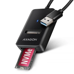 AXAGON ADM2-AM Adapter USB3.2 Gen 2 M.2 NVMe/SATA SSD 10Gbps kabel USB-A 10cm