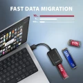 AXAGON ADM2-AM Adapter USB3.2 Gen 2 M.2 NVMe/SATA SSD 10Gbps kabel USB-A 10cm 374494