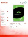 Seagate Dysk twardy BarraCuda 20TB 3.5 cala ST20000DM001 374531