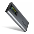 AXAGON EEM2-SD2 Obudowa zewnętrzna aluminiowa bezśrubowa USB-A/C 3.2 Gen2 M.2 NVMe/SATA wyświetlacz LED, szary 374562