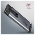 AXAGON EEM2-SD2 Obudowa zewnętrzna aluminiowa bezśrubowa USB-A/C 3.2 Gen2 M.2 NVMe/SATA wyświetlacz LED, szary 374568