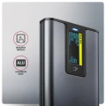 AXAGON EEM2-SD2 Obudowa zewnętrzna aluminiowa bezśrubowa USB-A/C 3.2 Gen2 M.2 NVMe/SATA wyświetlacz LED, szary 374571