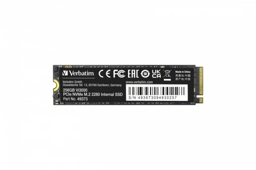 Verbatim Dysk Vi3000 PCIe NVM M.2 SSD 256 GB 3100/1300MB/s
