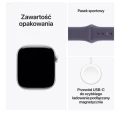 Apple Watch Series 11 GPS koperta 46 mm z aluminium w kolorze srebrnym, pasek sportowy w kolorze mlecznego fioletu - rozmiar M/L 374657