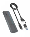 IcyBox Obudowa dysku IB-1826MCL-CU31 M.2 NVMe i SATA obudowa, RGB lighting, USB 3.2 Gen 2, 10 Gbps 374817