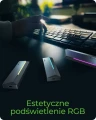 IcyBox Obudowa dysku IB-1826MCL-CU31 M.2 NVMe i SATA obudowa, RGB lighting, USB 3.2 Gen 2, 10 Gbps 374818
