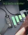 IcyBox Obudowa dysku IB-1826MCL-CU31 M.2 NVMe i SATA obudowa, RGB lighting, USB 3.2 Gen 2, 10 Gbps 374819