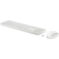 HP Inc. Zestaw klawiatura i mysz 650 bezprzewodowy biały 4R016AA#ABB 374903