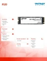 Patriot Dysk SSD 256GB P320 PCIe M.2 Gen3 x4 NVMe 2200/1200MB/s 374932