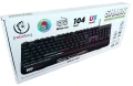 Rebeltec Klawiatura pełnowymiarowa RGB dla graczy SHARK wbudowana podkładka pod nadgarstki, wodoodporna konstrukcja 374978