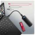 AXAGON EEM2-SC Obudowa zewnętrzna aluminiowa bezśrubowa USB-C 3.2 Gen 2 10Gbps - M.2 NVMe SSD, długość 30 do 80 mm szary 375214