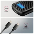 AXAGON EEM2-SC Obudowa zewnętrzna aluminiowa bezśrubowa USB-C 3.2 Gen 2 10Gbps - M.2 NVMe SSD, długość 30 do 80 mm szary 375216