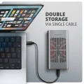 AXAGON EEM2-20GD Obudowa zewnętrzna aluminiowa USB-C 3.2 Gen2x2, Dual NVMe M.2 SSD 20gbps, Clone Master 375264
