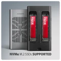 AXAGON EEM2-20GD Obudowa zewnętrzna aluminiowa USB-C 3.2 Gen2x2, Dual NVMe M.2 SSD 20gbps, Clone Master 375267