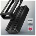 AXAGON EEM2-40G Obudowa zewnętrzna aluminiowa USB4 Gen 3x2 M.2 SSD NVMe 40Gbps chłodzenie pasywne, kabel USB-C, silikonowe etui 375301