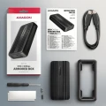 AXAGON EEM2-40G Obudowa zewnętrzna aluminiowa USB4 Gen 3x2 M.2 SSD NVMe 40Gbps chłodzenie pasywne, kabel USB-C, silikonowe etui 375302