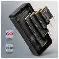AXAGON EEM2-40G Obudowa zewnętrzna aluminiowa USB4 Gen 3x2 M.2 SSD NVMe 40Gbps chłodzenie pasywne, kabel USB-C, silikonowe etui 375303