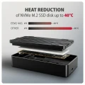 AXAGON EEM2-40G Obudowa zewnętrzna aluminiowa USB4 Gen 3x2 M.2 SSD NVMe 40Gbps chłodzenie pasywne, kabel USB-C, silikonowe etui 375307
