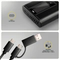 AXAGON EEM2-SD2B Obudowa zewnętrzna aluminiowa bezśrubowa USB-A/C 3.2 Gen2 M.2 NVMe/SATA wyświetlacz LED, czarny 375491