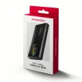 AXAGON EEM2-SD2B Obudowa zewnętrzna aluminiowa bezśrubowa USB-A/C 3.2 Gen2 M.2 NVMe/SATA wyświetlacz LED, czarny 375496