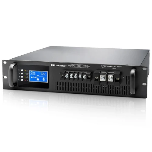 Qoltec UPS Pure Sine Wave do RACK | 5kVA | 5000W | PF1.0 | LCD | EPO |  USB | On-line