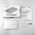 AXAGON RSS-M2SD Wewnętrzna obudowa 2.5" z interfejsem SATA do dysków SSD M.2 SATA, srebrny 376691