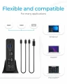 IcyBox Obudowa IB-382H-C31 2,5/3,5 HDD z wbudowanym HUB 1xUSB-C, 2xUSB -A,  12V2A 376880
