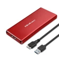 Qoltec Obudowa | kieszeń na dysk M.2 SSD | SATA | NGFF | USB 3.0 | Superspeed 5Gb/s | 2TB | Czerwona 377250