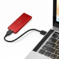 Qoltec Obudowa | kieszeń na dysk M.2 SSD | SATA | NGFF | USB 3.0 | Superspeed 5Gb/s | 2TB | Czerwona 377251