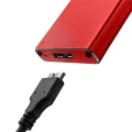 Qoltec Obudowa | kieszeń na dysk M.2 SSD | SATA | NGFF | USB 3.0 | Superspeed 5Gb/s | 2TB | Czerwona 377252