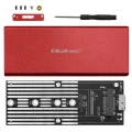 Qoltec Obudowa | kieszeń na dysk M.2 SSD | SATA | NGFF | USB 3.0 | Superspeed 5Gb/s | 2TB | Czerwona 377256