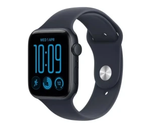 Apple Smartwatch Watch SE 3 GPS, koperta 44mm z aluminium w kolorze północy, pasek sportowy w kolorze granatowym - rozmiar S/M